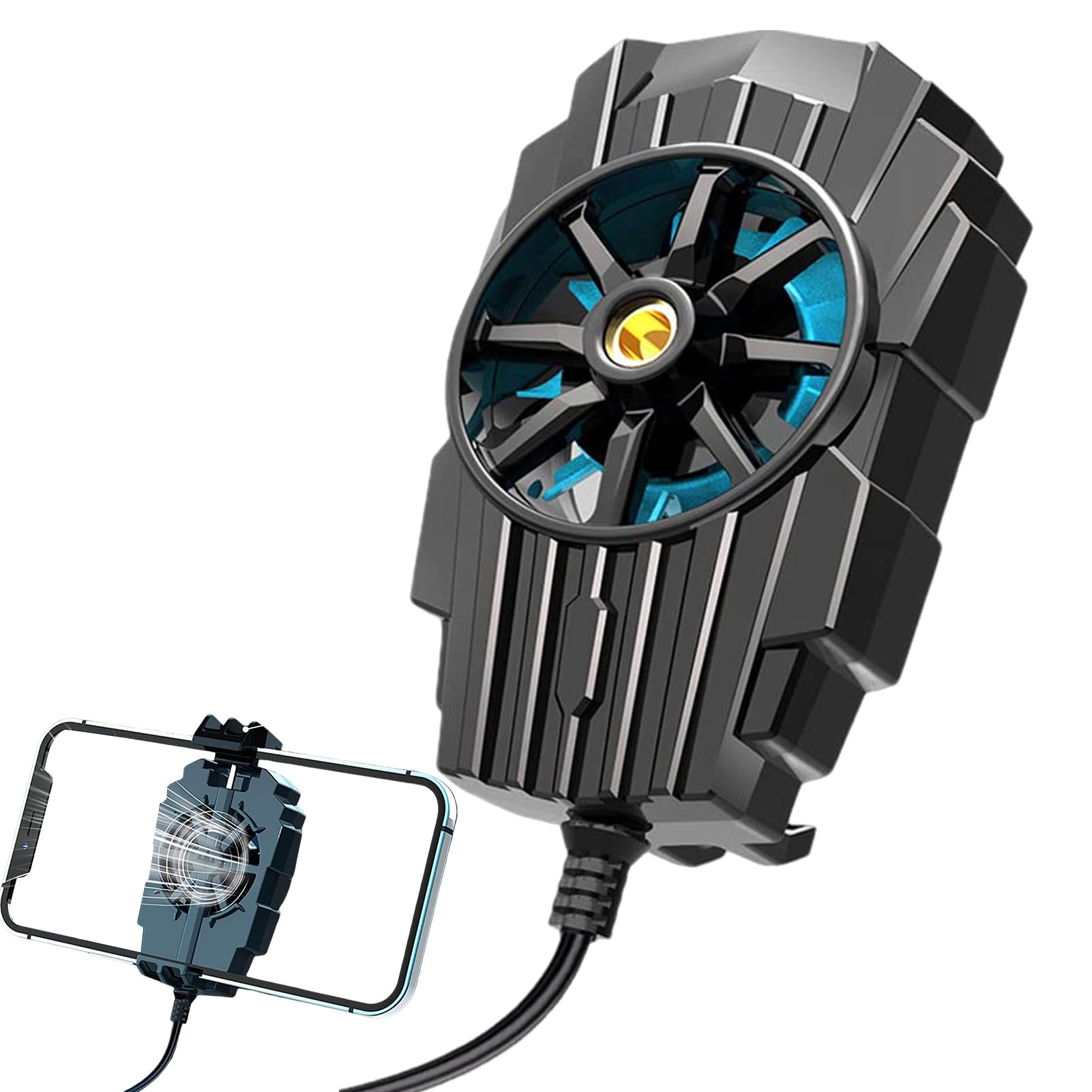 Dispositivo di raffreddamento per cellulare, dispositivo di raffreddamento per telefono - Radiatore per telefono portatile - Ventola del radiatore plug-in per dispositivo di raffreddamento del telefon