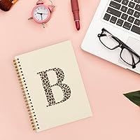 Vista 68 de Bnwepo Initial Leopard Letter T Notebook Journal, Preppy Bow Monogrammed Monogram Gifts for Women, Monogram Notebook Journal, Personalized Notebook