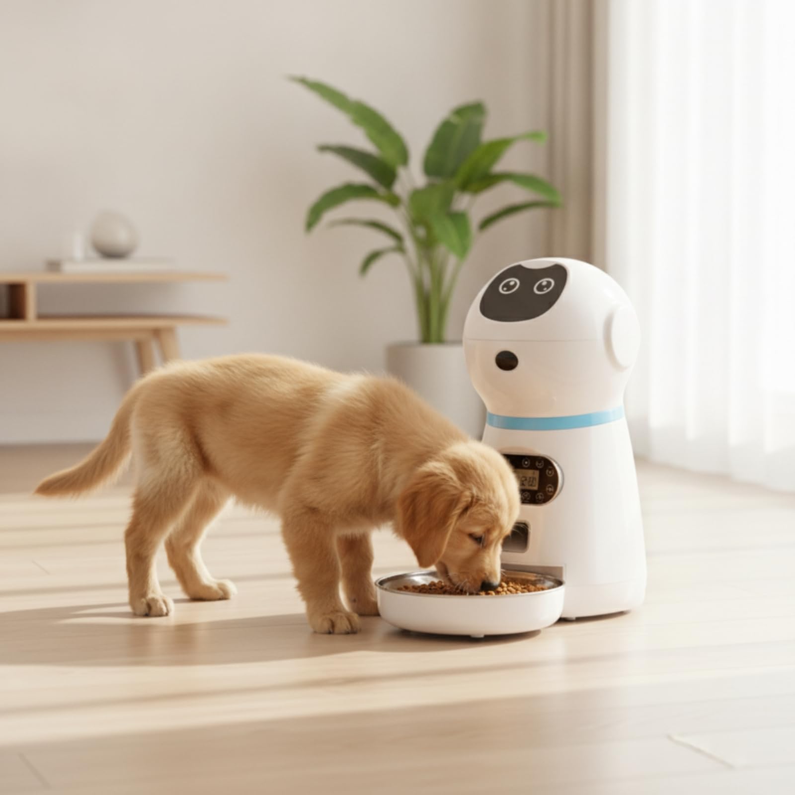 Baoblaze Distributore Automatico per Animali Dispenser Cibo Gatti Cani Alimentatore Programmabile Mangime Temporizzato con Messaggio Vocale Personalizzato
