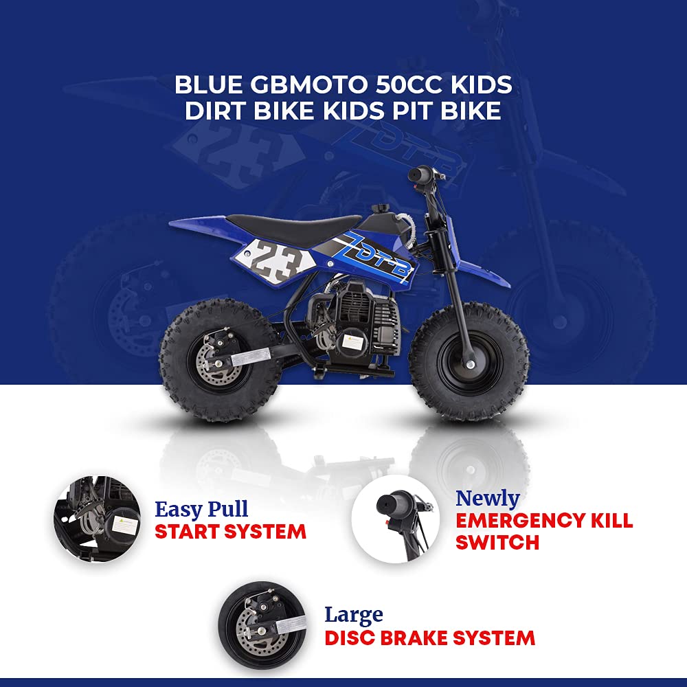MotoTec Thunder 50cc 2-Stroke Kids Gas Dirt Bike - Green