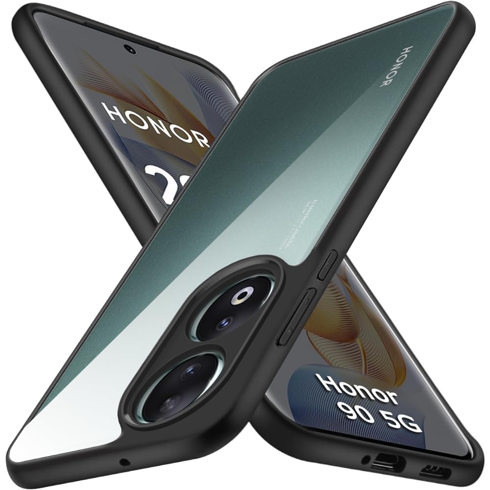 TheGiftKart TPU+PC Ultra-Hybrid Crystal Clear Back Cover Case For Honor 90 5G|Slim Fit Shockproof Design|Camera Protection Bump|Transparent Back Cover Case For Honor 90 5G(Black Bumper)Transparent (B0CHZ7T5TQ) Amazon Price History, Amazon Price Tracker