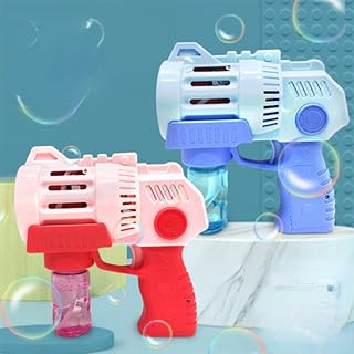 New Music Lights Fully Automatic Bubble Gun 5 -Hole Music Bubble Gun Fun Music Bubble Gun