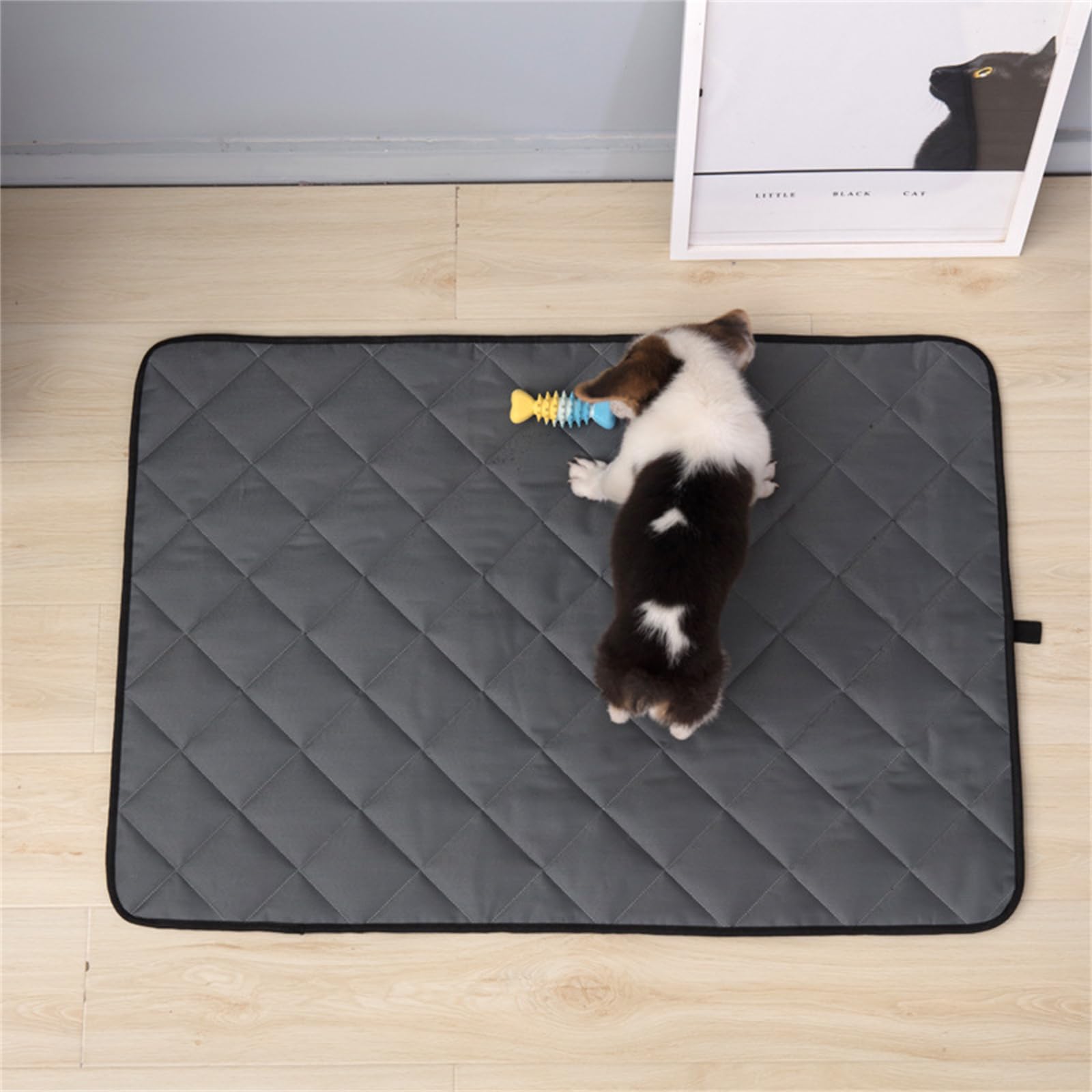 Lukery 2 Stück Wickelunterlage Waschbar für Hunde, Welpenunterlagen Wiederverwendbare Matten Trainingspads für Hunde Schnell Absorbierend für Laufstall/Autositz/Sofa (XXL80*120cm,Kaffee)