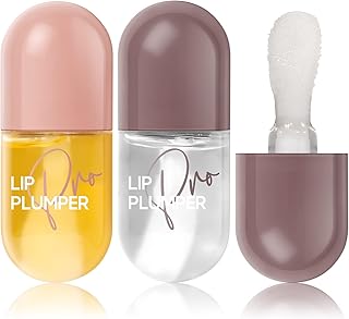 DAGEDA 2Pcs Lip Plumper Plus,Natural Lip Plumper and Lip Care Serum,Lip Plumper Gloss Lips Fuller and Moisturizing,Lip Enhancer Plump It Lip Plumper,Lip Oil Plumper for Day And Night Use 8ML