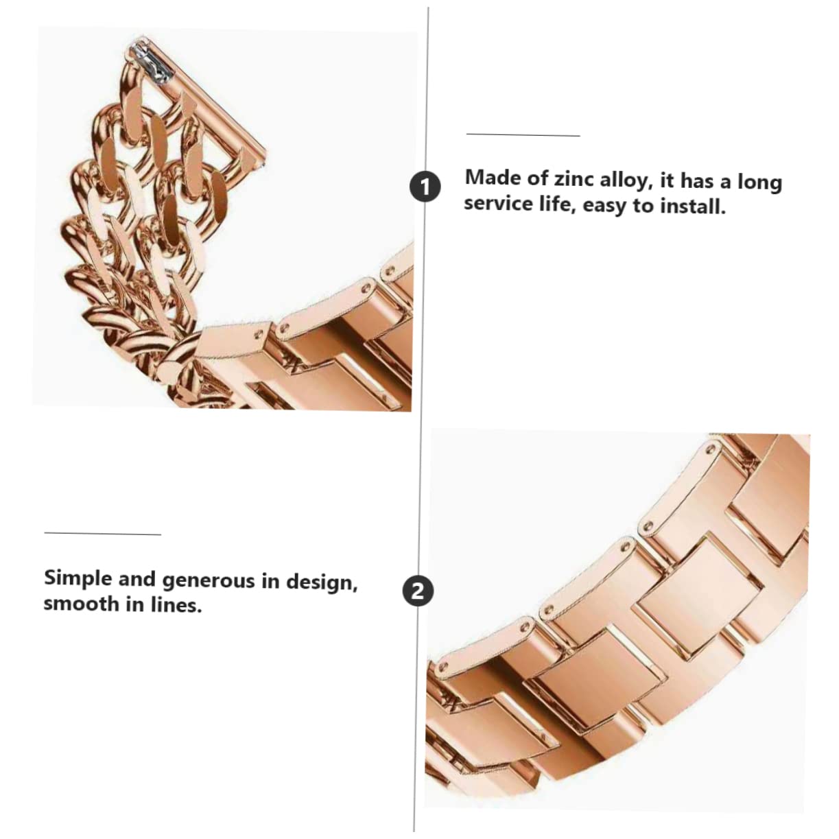 UKCOCO 4Pcs Bracelet 20Mm Quick Release Watch Band Galaxy Watch 4 Classic 42Mm Band Galaxy 4 Bands For Women En Alliage De Zinc Chic Band Parts Délicat Montre Bande