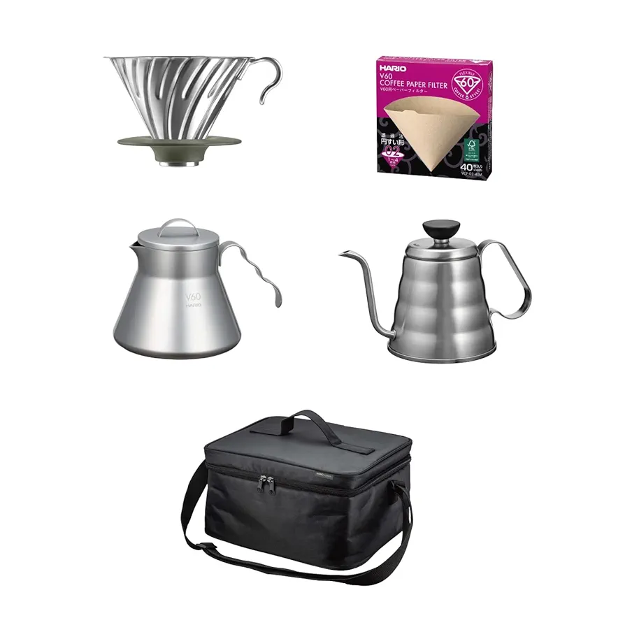 HARIO V60アウトドアコーヒーベーシックセット　コーヒーミル Amazon｜HARIO(ハリオ) V60アウトドアコーヒーベーシックセット