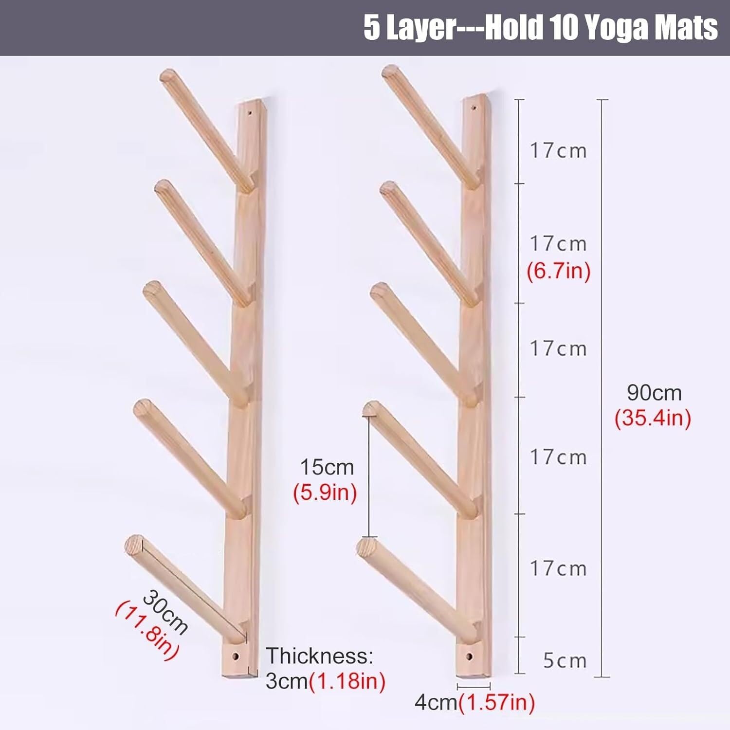 Este Soporte para Guardar esterillas de Yoga, Estante para Pesas de Yoga, Organizador de Almacenamiento de Rodillos de Espuma para esterillas de Yoga, Soporte para Clases de Fitness/Gimnasio