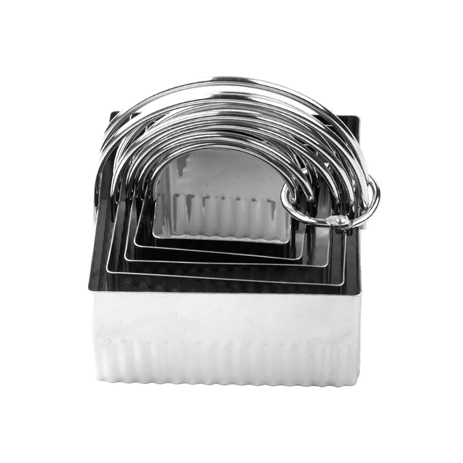 Emporte-pièce rond, carré, étoile, fleur, cœur, en acier inoxydable, for biscuits, anneau de mousse, moule à biscuits, accessoire de pâtisserie DIY(Full series-9 sets)