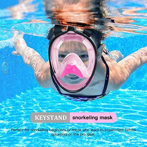 image for Keystand Full Face Snorkel Mask,Breathing Mechanism Snorkeling Masks f