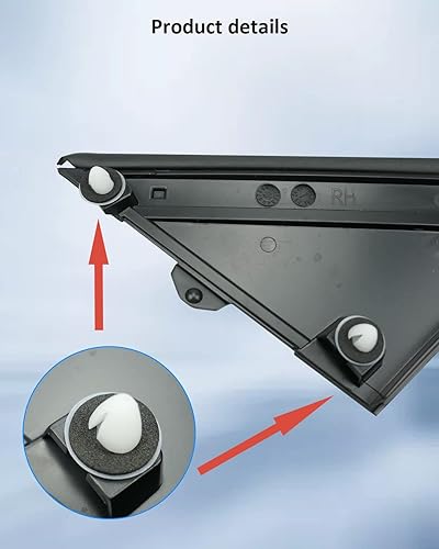 Miniatura 5 de Paquete de 2 accesorios de plástico para moldura de bandera de espejo de puerta Fiat 500 2012-2019 1SJ85KX7AA 1SD00KX7AA para lado izquierdo del