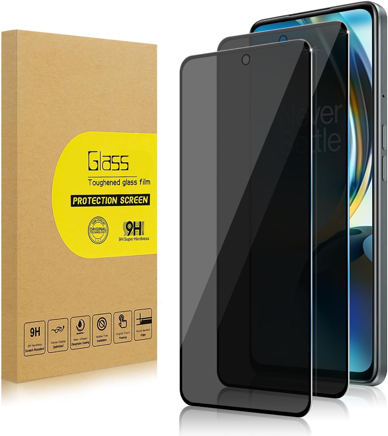 2 Pack Privacy Screen Protector for Oneplus Nord N30 5G [Anti-Spy Tempered Glass], Ultra HD, Anti-Scratch, Bubble-Free, Easy Install 9H Protective Glass for Nord N30