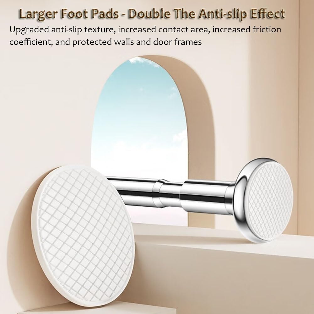 Tringle à Rideau de séparation de pièce, Tringle à Rideau de Douche télescopique, tiges de Tension en métal, pour Cuisine, Placard, Salle de Bain, sans perçage (130-240 cm)