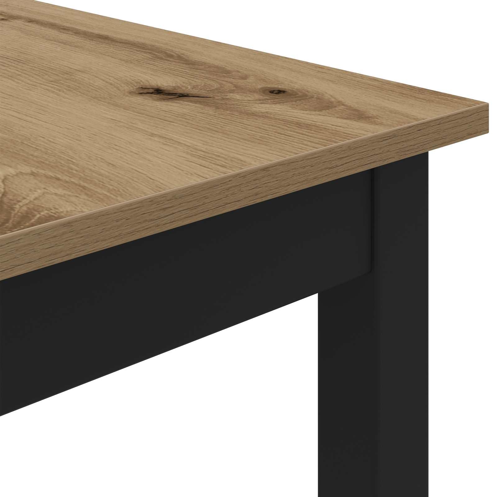 IKAYAA Mesa de Comedor Madera 180 x 90 x 75 cm Mesa Industrial de Comedor Mesa Salon Rustica Mesa Comedor Patas Metálicas/Hierro Roble Artisan