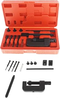 13pcs Heavy Duty Chain Splitter/Breaker Link Riveting Tool Kit Replacement for Motorcycle, Bike, ATV