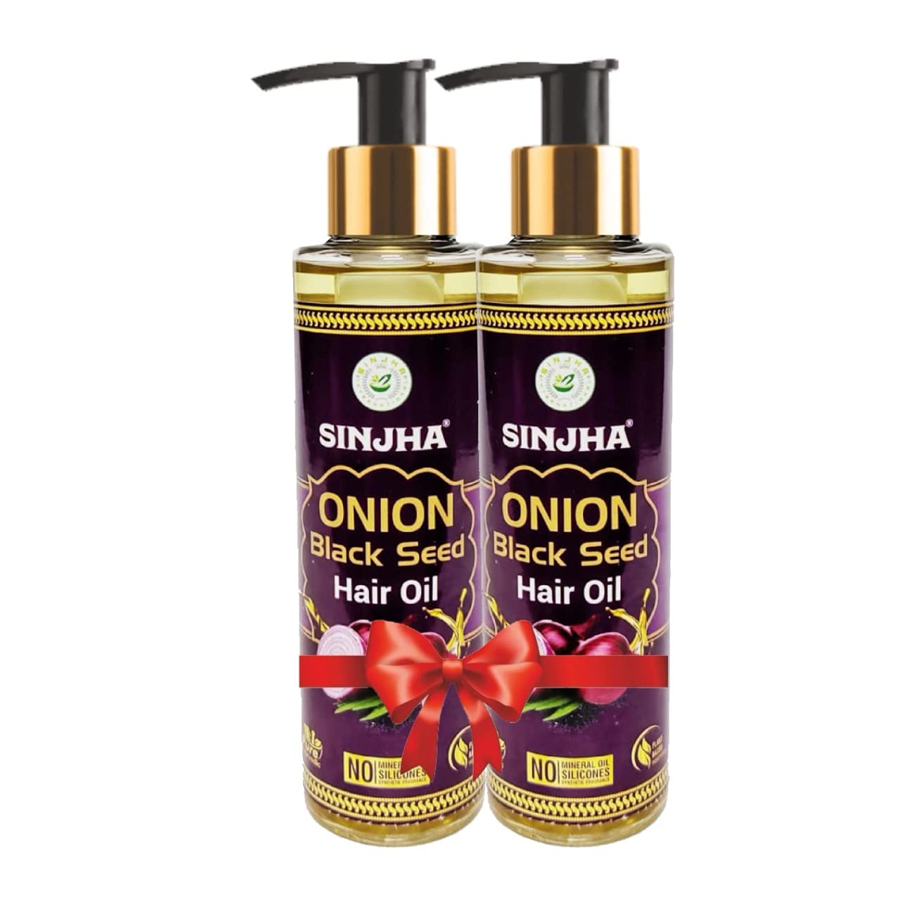 SinjhaOnion Black Seed Hair Oil 100 ML (Pack of 2) for hair growth'