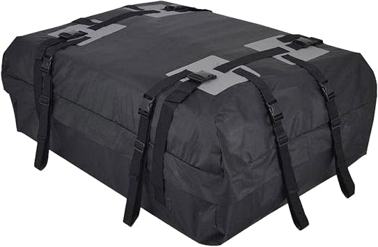 Waterproof Cargo Bag | 15 cu ft Rooftop Cargo Carrier | 600D Oxford Fabric Waterproof Soft Roof Bag for Travel, Car, Van, and Luggage Transport