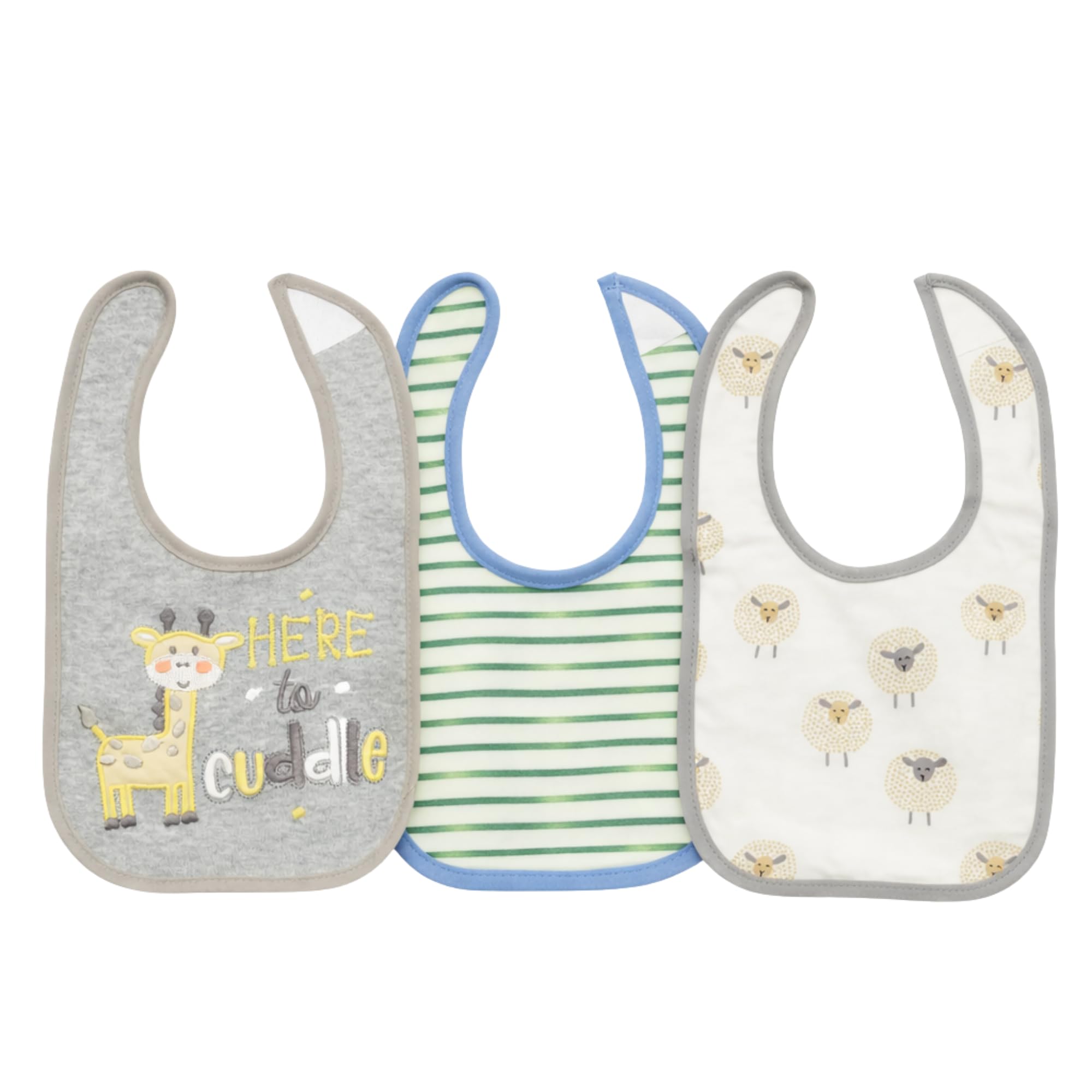 Pure Cotton Baby Bibs Set,Skin Friendly & Super Absorbent, Waterproof Backing, Adjustable Snap Buttons, Quick Absorption & Fast Drying,Babies & Toddlers-image-18