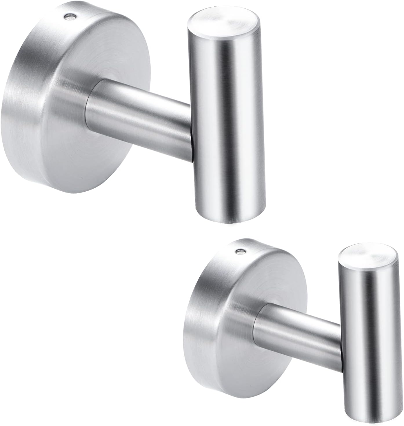kitway2Pack Bathroom Towel Hooks for Wall - Coat Robe Wall Hook Holder Mount Heavy Duty Brushed Nickel SUS 304 Stainless Steel Closet Door for Bedroom Hotel Kitchen Office Garage Pool
