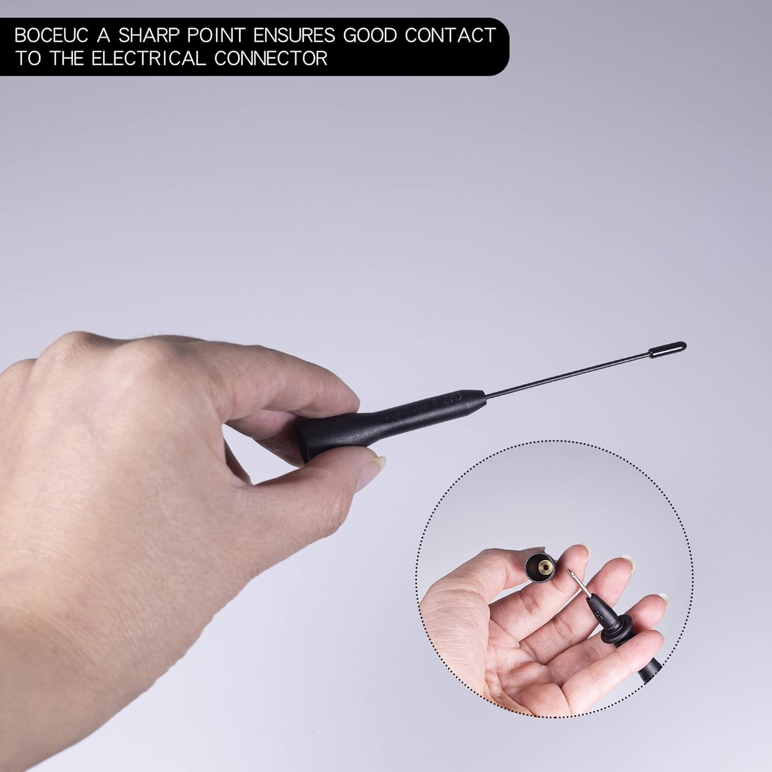 Multimeter Needle Probe Pins, Extendable Needle Probe Set Non-Destructive Piercing Needle Probe Tip Adapter for 2mm Test Probes - Image 4