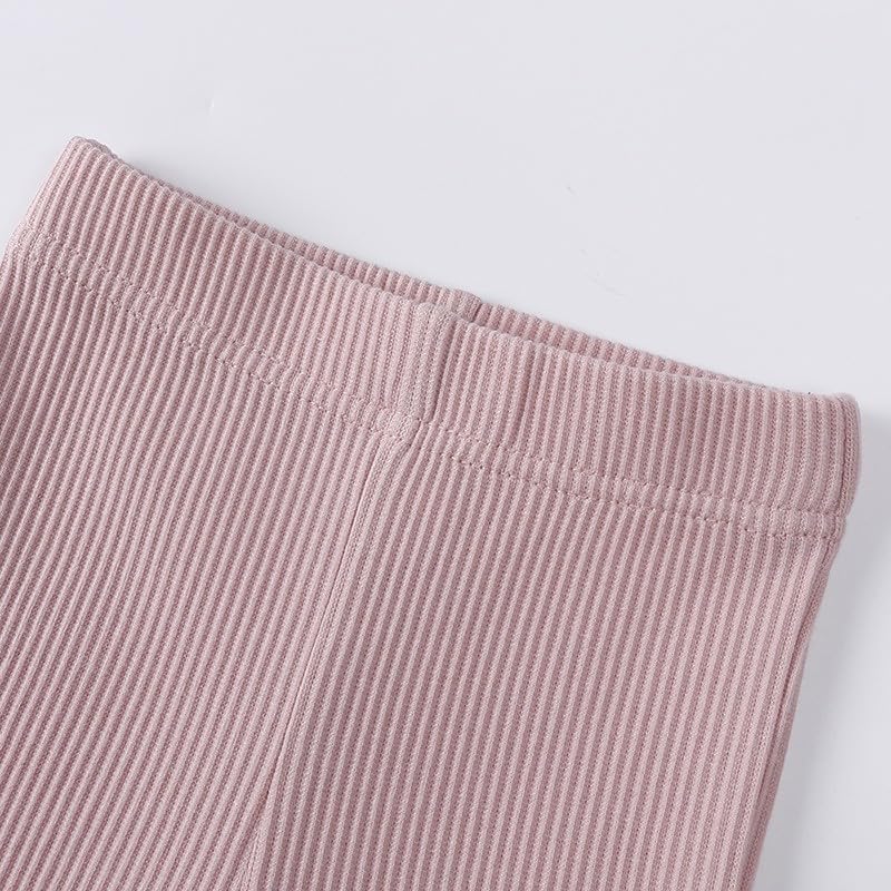 Moonker Kids Girls Baggy Wide Bell-Bottom Pants Lightweight Striped Elastic Waist Flared Trousers Summer Sweet2