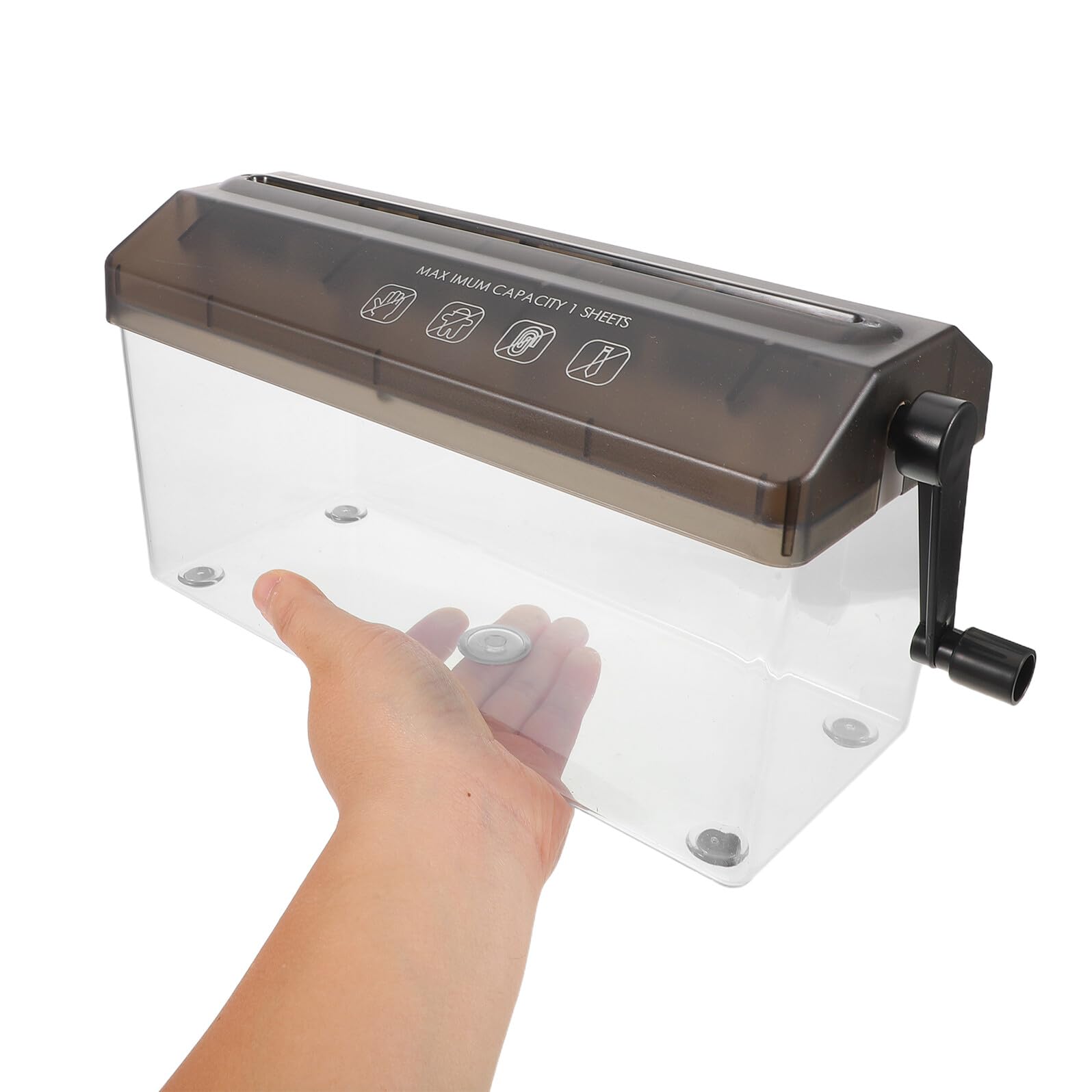 Didiseaon Trituradora Manual de Papel para Oficina Casa Portátil y Compacta Construcción Resistente PP y Acero Corta Documentos Tiras sin Necesidad de Electricidad para Uso Doméstico y
