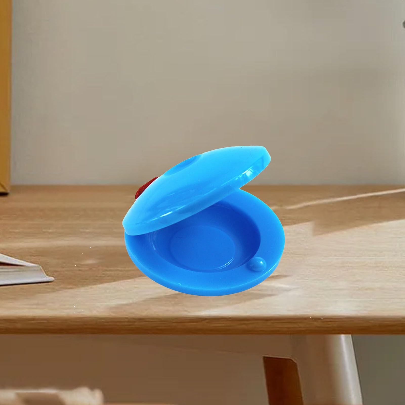 Castanet Best Learning for Kids Finger Castanet Plastic Performance Musical Instrument (Light Blue 10/20lb)