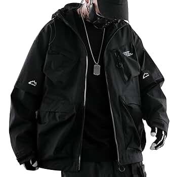 メンズウェア T042420006 COMBINATION HOODED JACKET M Xysaqa Men's Lightweight Jackets with Hood, Mens Waterproof