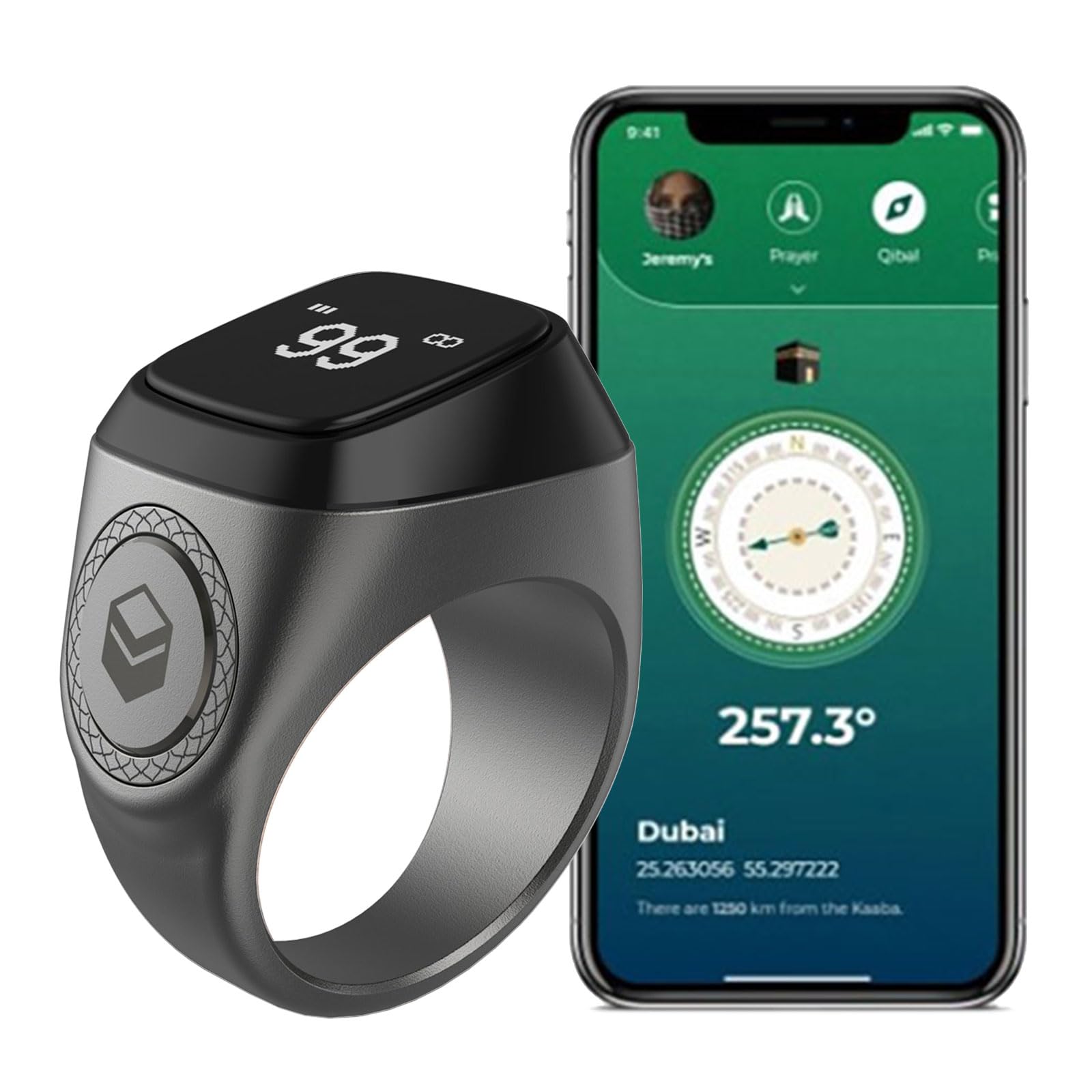 Bague intelligente pour le sport et les loisirs avec rappel de compteur OLED PEIXEN