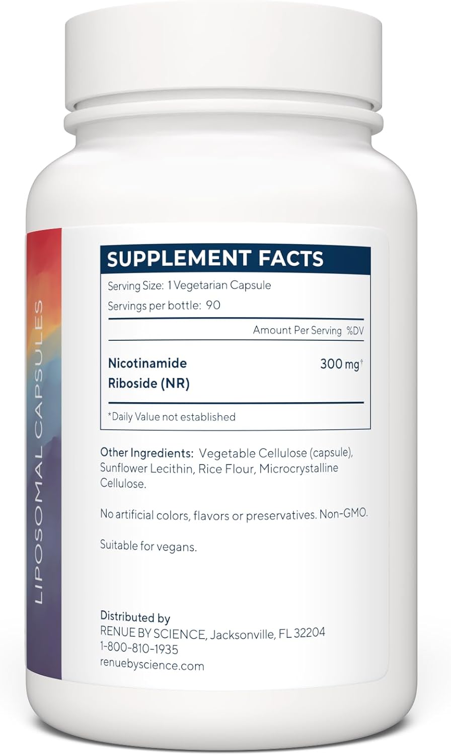 RENUE by Science Nicotinamide Riboside | High Strength Liposomal NAD Supplement | 90 Nicotinamide Capsules - 300mg Nicotinamide Riboside per Serving | Manufactured in The USA Third-Party Tested - Image 3