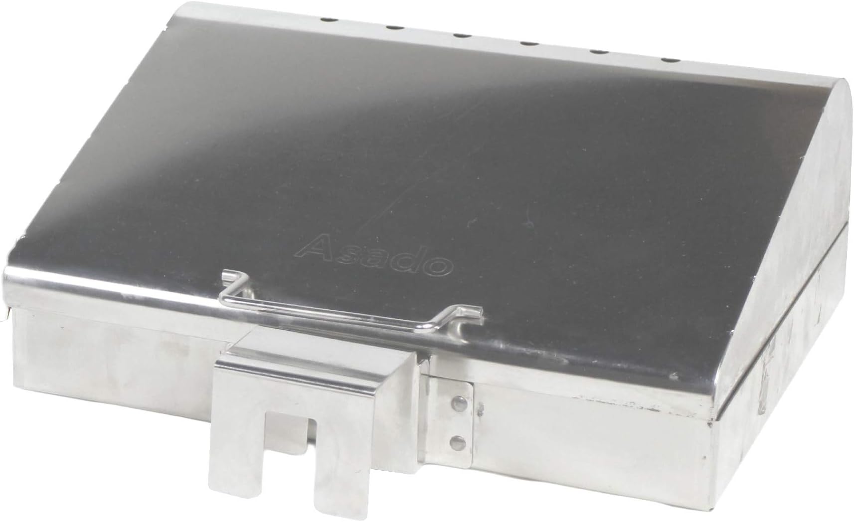 Asado Boat Barbeque Stainless Steel with Lid for Disposable Barbecue. Fits 25mm Rail
