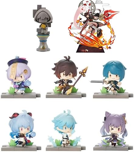 Figura de Liyue Figuras de acción Mini Figurina Set de Figuras de Genshin Impact