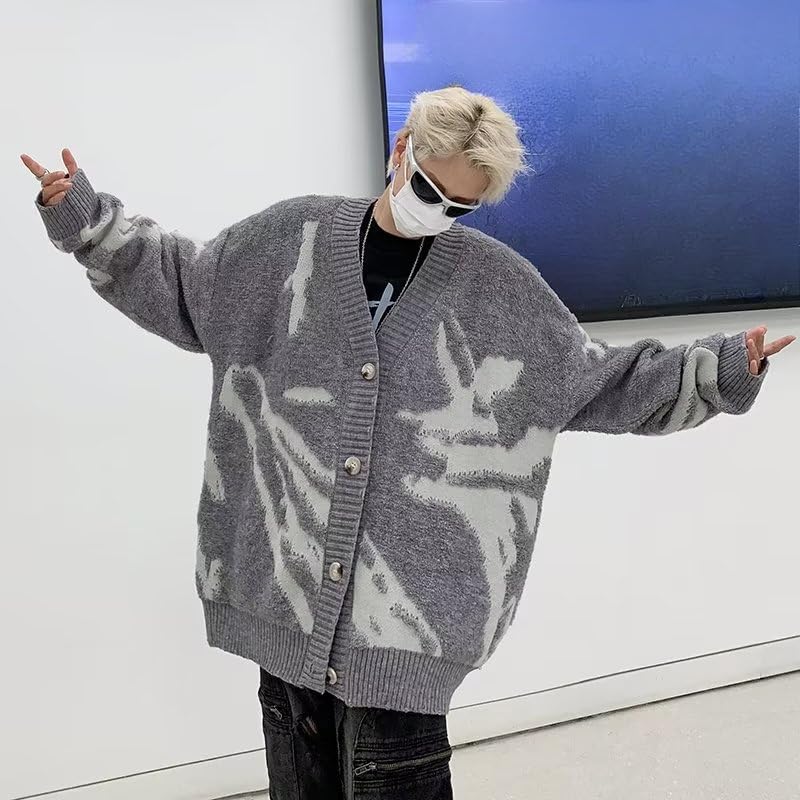 Mens Cardigan Sweaters V Neck Big and Tall Button Down Fashion Knitted Long Sleeve Sweaters Casual Workout Tops4