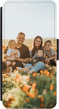 Personalised Phone Case Compatible with iPhone 16E Custom Leather Flip Wallet Case Any Photo Printed One Photo Anti Drop Personalised Case