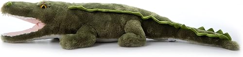 Miniatura 7 de The Petting Zoo Peluche de cocodrilo, regalos para niños, animales salvajes del zoológico Onez, juguete de peluche de cocodrilo de 22 pulgadas