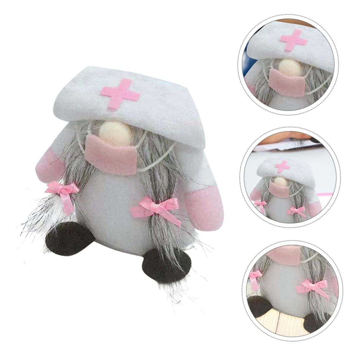 TOPPERFUN Krankenschwester Wichtel Puppe - Handgemachte Gnome Figur Für Deko (Faceless Design)