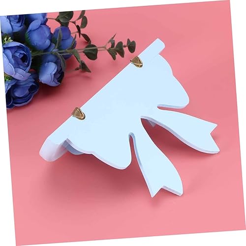 Miniatura 8 de Cabilock Estantes flotantes de madera nórdica Estante de pared Estante de almacenamiento Semicírculo Decoración Holder Niños y Niñas Habitación Azul