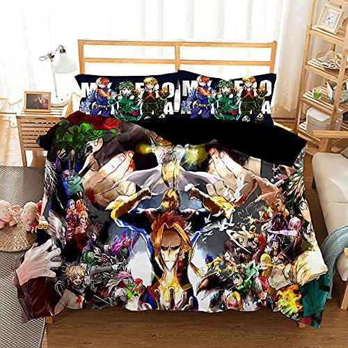 Cheapest 🛒 uhoMEy My Hero Academia Bedding Sets Queen Size Anime 3D Printed Bed Set 3Pcs Duvet Cover Bedroom Decor for Boys Girls Adult Gift 1 Quilt Cover + 2 Pillowcases (No Comforter) Best Cyber Deals 🔥 uhoMEy My Hero Academia Bedding Sets Queen Size Anime 3D Printed Bed Set 3Pcs Duvet Cover Bedroom Decor for Boys Girls Adult Gift 1 Quilt Cover + 2 Pillowcases (No Comforter)