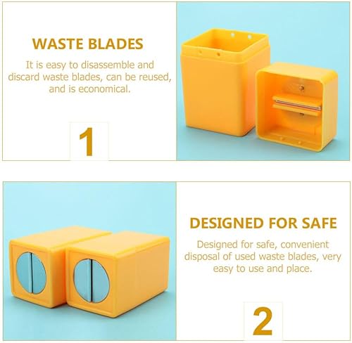 Miniatura 4 de Caja de eliminación Razor Storage Bank Container para seguridad usada Amarillo