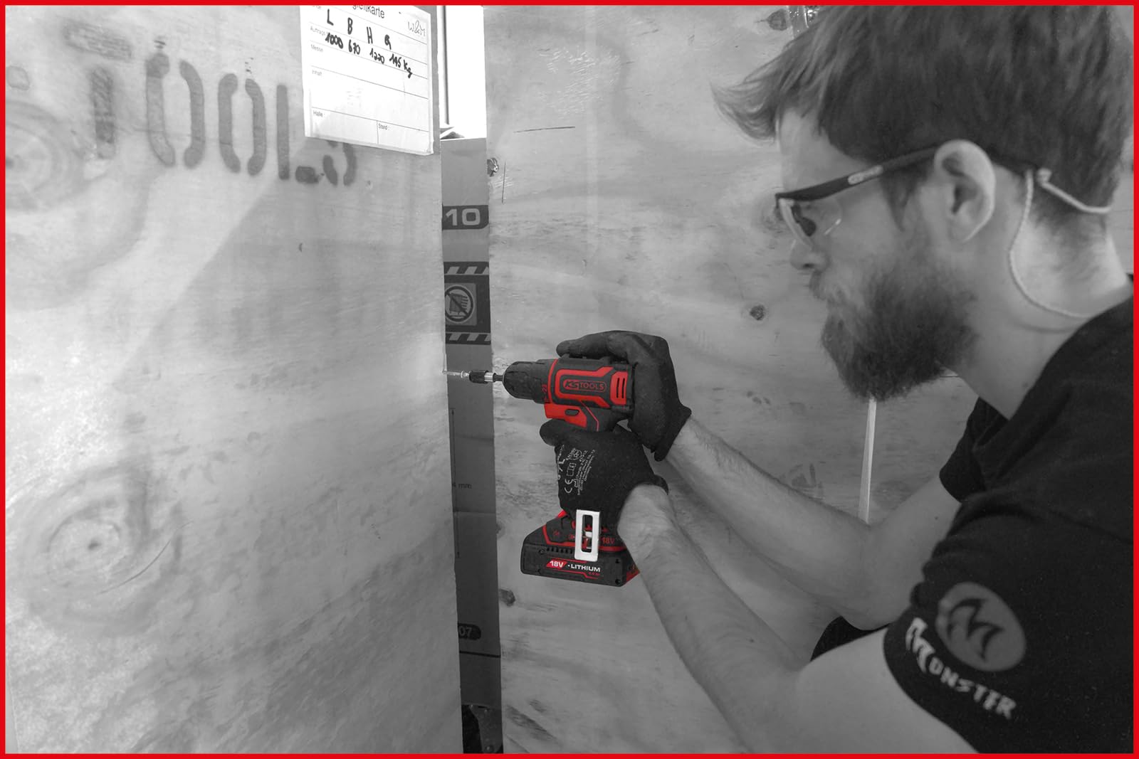 KS Tools 515.6400 eMONSTER bezszczotkowa wiertarko-wkrętarka akumulatorowa, 4-częściowy