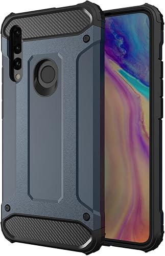 Asuwish compatible con Huawei Y9 Prime 2019 funda y protector de pantalla de vidrio templado Accesorios de doble capa de cuerpo completo híbrido