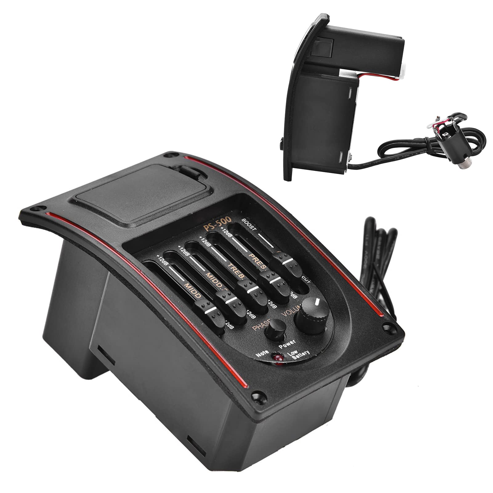 Preamplificador de Guitarra Acústica, Sintonizador Digital Pastilla, Ecualizador