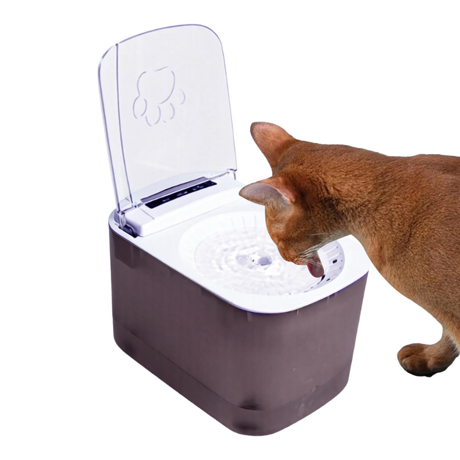 per gatti Automatica Con Erogatore Da Bere Da 3L | Per Animali Con Coperchio Ad Apertura Automatica A Sensore Adatto a ripostiglio, appartamento, area giochi, cucina, casa