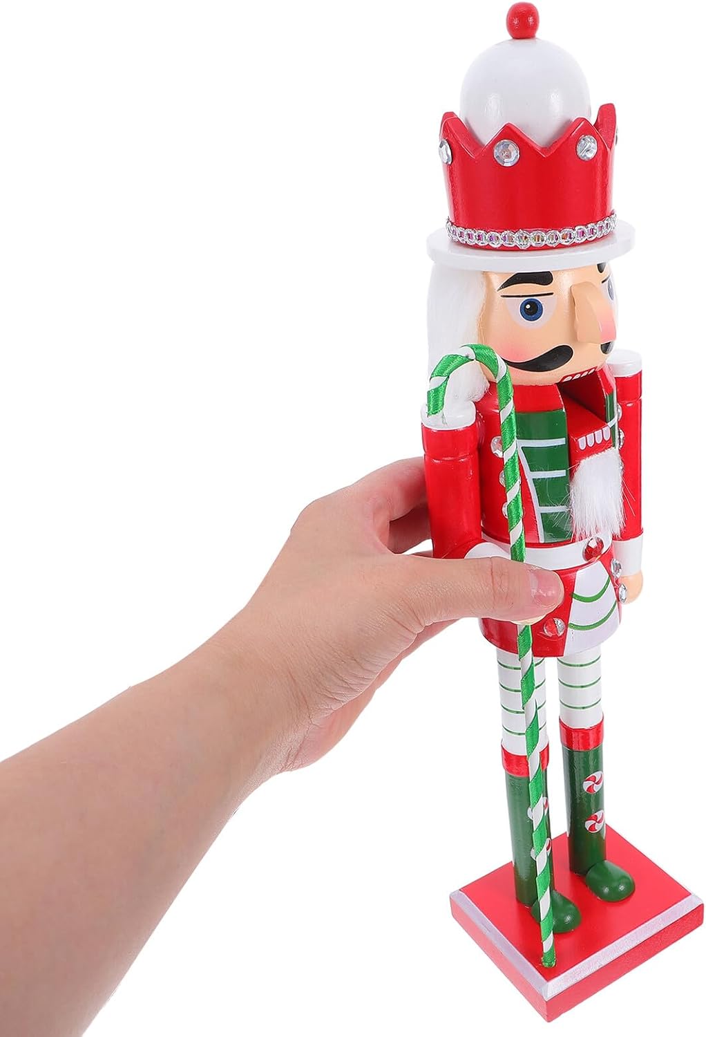 Holiday Nutcracker Soldier Figurine Wooden Christmas Nutcracker Decoration for Xmas Table and Holiday Seasonal Décor