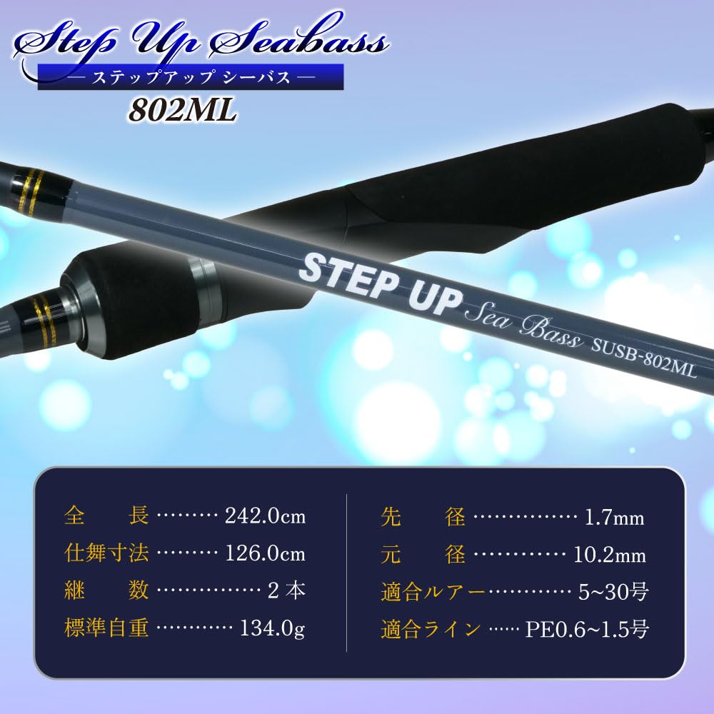Amazon | シーバスロッド ステップアップ シーバス 802ML SUSB-802ML