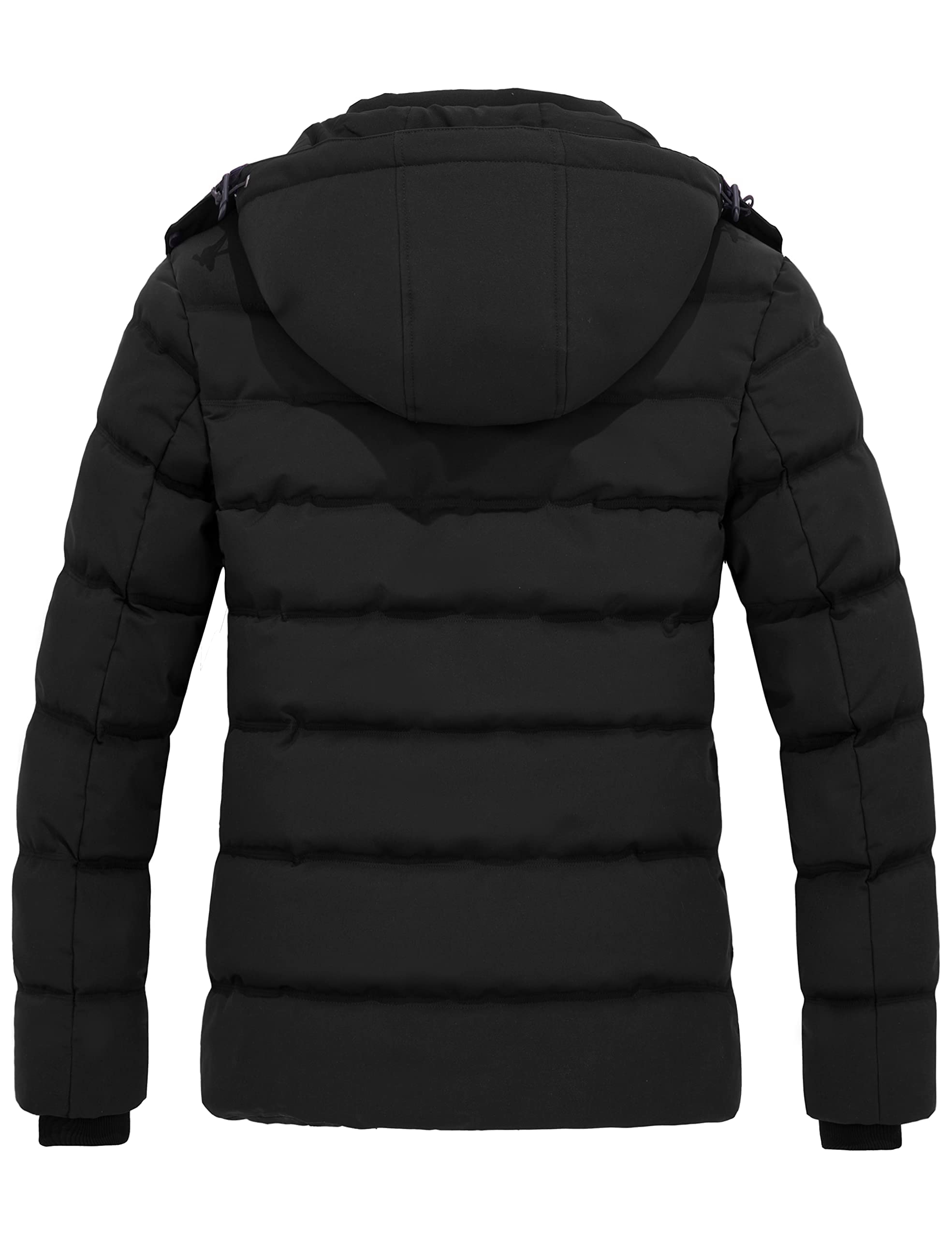 Wantdo Giacca Invernale da Donna Cappotto Corto e Caldo Giacca Trapuntata Spessa Giacca Antivento con Cappuccio Staccabile Cappotto Imbottito