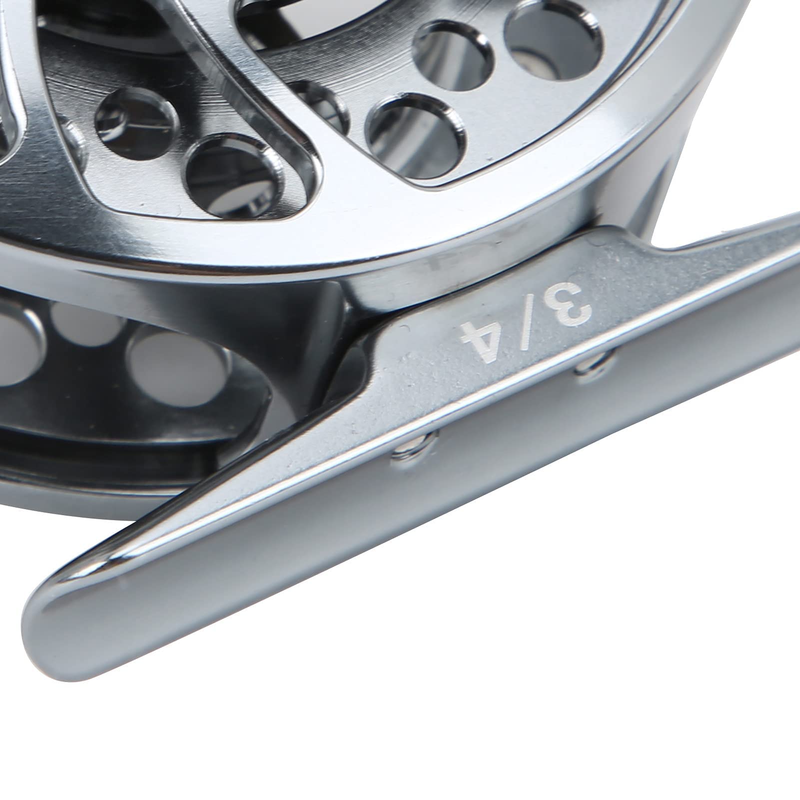 HERCHR Moulinet de Pêche à la Mouche, 3/4 2 1, Roulement à Billes, Rapport de Vitesse 1:1, en Alliage d'Aluminium CNC, Accessoires d'Extérieur pour Eau Douce et Salée
