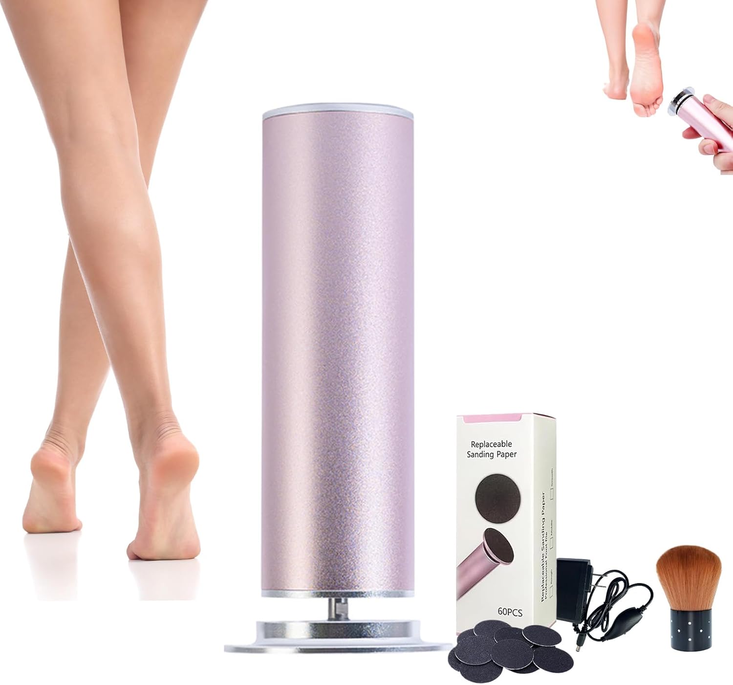 Electric Foot Callus Remover (Pink)