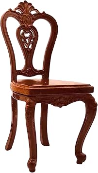 Miniature Wooden Dining Chair 1/12 Scale Model Furniture Dollhouse Decor and Room Display Accessories Dollhouse Accessories