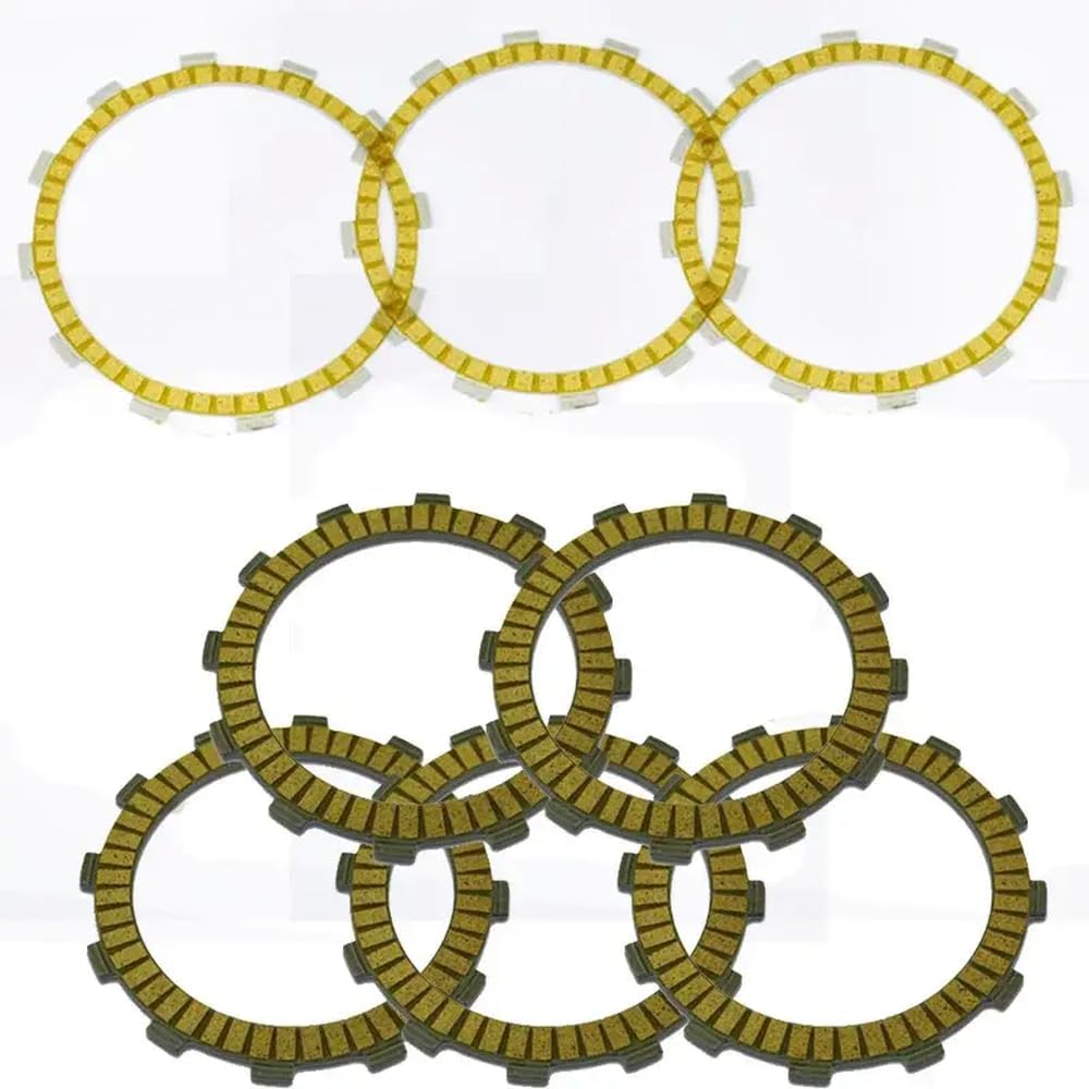 5+3 Pcs Fibrous Clutch Discs Plates Compatible with Motorcycle Models CRF1000 CRF 1000 CRF1000A CRF1000DL 2016 2017 Universal Fit Aftermarket Replacement