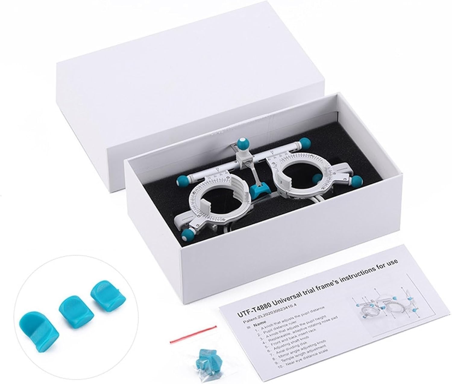 Regulowana Oprawka Do Soczewek Próbnych PD 48-80 Mm, Uniwersalna Oprawka Do Soczewek Próbnych, Ultralekka Soczewka Testowa Optometryczna, Tytanowy Okular Testowy